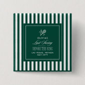 Badge Carré 5 Cm Dernier Swing avant l'Autel Vert EVJF (Devant)