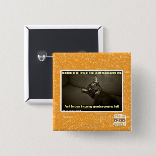 Badge Carré 5 Cm Dernière vue Sparky (Devant & derrière)