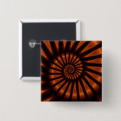 Badge Carré 5 Cm Déroulement psychédélique fin Fractal (Devant & derrière)