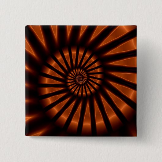 Badge Carré 5 Cm Déroulement psychédélique fin Fractal (Devant)