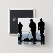 Badge Carré 5 Cm Des marins balaient la baie du hangar (Devant & derrière)