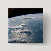 Badge Carré 5 Cm Des Nuages Autour De Sumatra, Indonésie. (Devant)