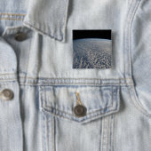 Badge Carré 5 Cm Des Nuages Stratocumulus Surplombent L'Océan Pacif (En situation)