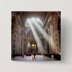 Badge Carré 5 Cm Des puits de lumière coulent à travers les fenêtre