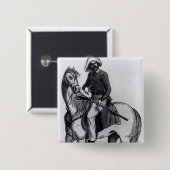 Badge Carré 5 Cm Des Texas Rangers (Devant & derrière)