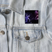 Badge Carré 5 Cm Description colorée des neurones (En situation)