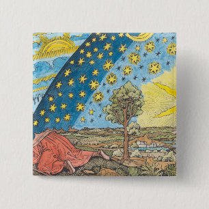 Badge Carré 5 Cm Description fantastique du système solaire