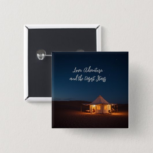 Badge Carré 5 Cm désert (Devant & derrière)