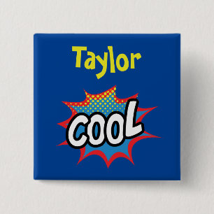 Badge Carré 5 Cm Design cool d'art pop