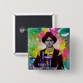 Badge Carré 5 Cm Desmond par Michael Moffa (Devant & derrière)