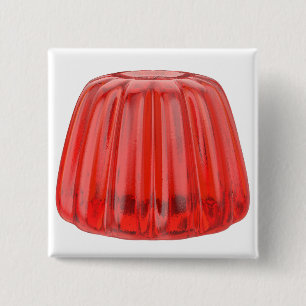 Badge Carré 5 Cm Dessert à la gelée rouge