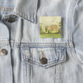 Badge Carré 5 Cm Dessin d'Everingham Park (En situation)