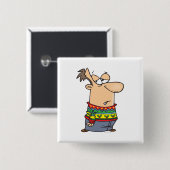 Badge Carré 5 Cm dessin moche du pull de Noël (Devant & derrière)