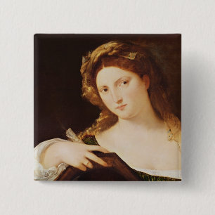 Badge Carré 5 Cm Détail d'allégorie de vanité