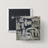 Badge Carré 5 Cm Détail de la légende du Valhöll (Devant & derrière)