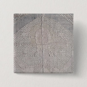 Badge Carré 5 Cm Détail d'un altarcloth avec le Christ de