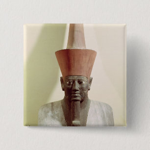 Badge Carré 5 Cm Détail d'une statue de Mentuhotep II