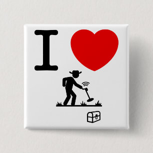 Badge Carré 5 Cm Détection en métal