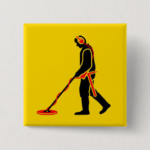 Badge Carré 5 Cm Détection en métal