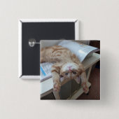 Badge Carré 5 Cm Détente de Kitty (Devant & derrière)