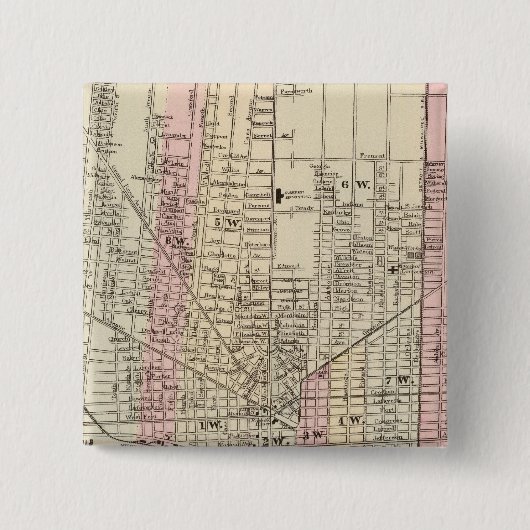 Badge Carré 5 Cm Détroit (Devant)