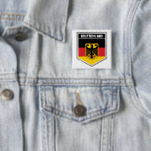 Badge Carré 5 Cm Deutschland/Allemagne - Bouclier indicateur (En situation)