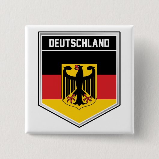 Badge Carré 5 Cm Deutschland/Allemagne - Bouclier indicateur (Devant)