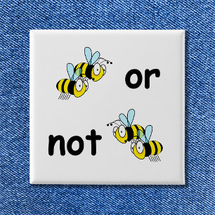 Badge Carré 5 Cm Deux abeilles ou pas deux abeilles