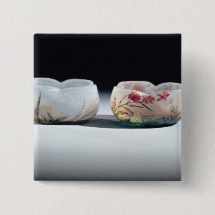 Badge Carré 5 Cm Deux cuvettes par Daum, Nancy, France