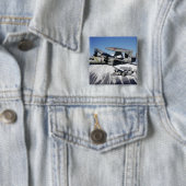 Badge Carré 5 Cm Deux Hawkeyes E-2C effectuent un vol (En situation)