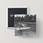 Badge Carré 5 Cm Deux hommes (Devant & derrière)