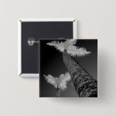 Badge Carré 5 Cm Deux palmiers infrarouges. (Devant & derrière)