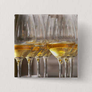 Badge Carré 5 Cm deux rangées de verres à dégustation de vin avec l