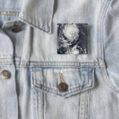 Badge Carré 5 Cm Deux typhons approchant l'Extrême-Orient (En situation)