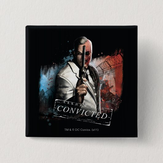 Badge Carré 5 Cm Deux visages - Condamné (Devant)