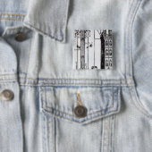 Badge Carré 5 Cm Développement de Robert Boyle de la pompe à eau (En situation)