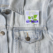 Badge Carré 5 Cm devenez écolo (En situation)