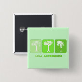 Badge Carré 5 Cm Devenez écolo (Devant & derrière)