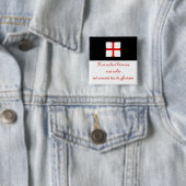 Badge Carré 5 Cm Devise de Templar de chevaliers (En situation)