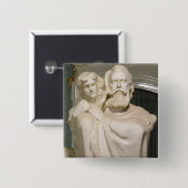 Badge Carré 5 Cm Dévouement à Brahms, 1909 (Devant & derrière)