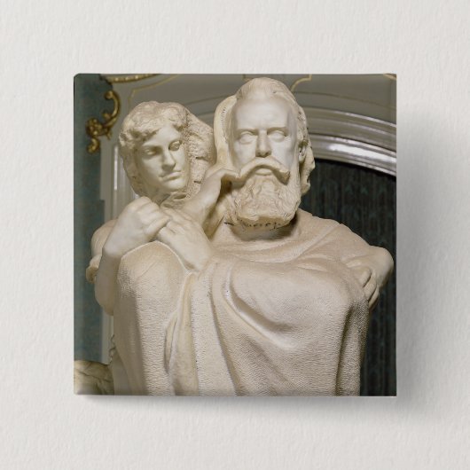 Badge Carré 5 Cm Dévouement à Brahms, 1909 (Devant)