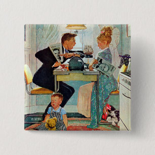 Badge Carré 5 Cm Dewey v. Truman