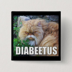 Badge Carré 5 Cm diabeetus