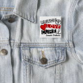 BADGE CARRÉ 5 CM DIABÈTE DE TYPE 1 (En situation)