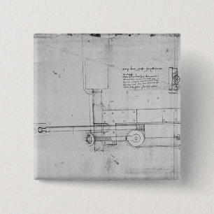 Badge Carré 5 Cm Diagramme d'un boulon mécanique