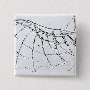 Badge Carré 5 Cm Diagramme d'une aile mécanique