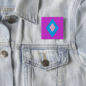 Badge Carré 5 Cm Diamants (En situation)