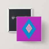 Badge Carré 5 Cm Diamants (Devant & derrière)