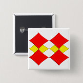 Badge Carré 5 Cm Diamants (Devant & derrière)