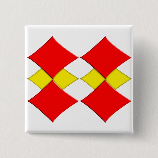 Badge Carré 5 Cm Diamants (Devant)